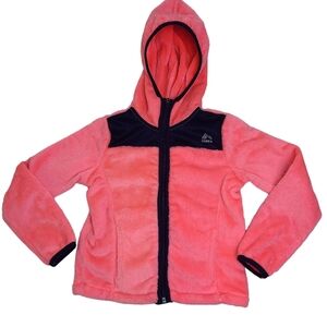 RBX soft Fleece Pink and Navy Blue Hooded Zip Up Jacket, Size M (5/6)